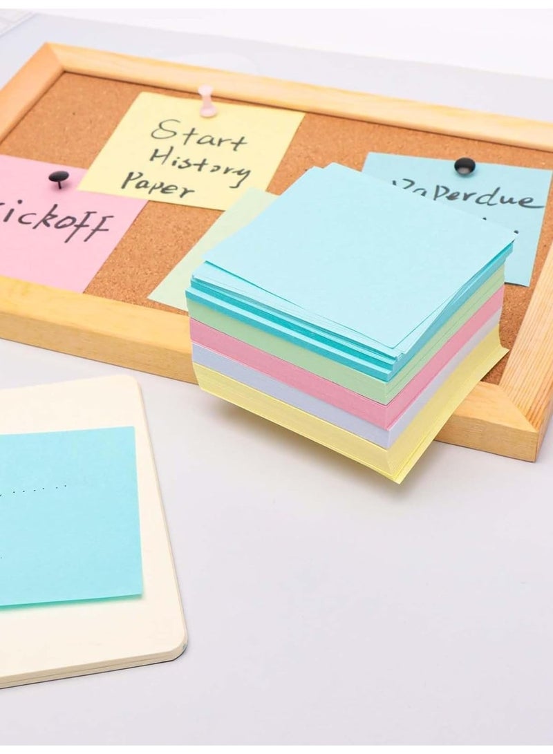 ملاحظات غير لاصقة، مجموعة من 500 ورقة، مناسبة للمدرسة والمنزل، ملاحظات تذكيرية - Image 2